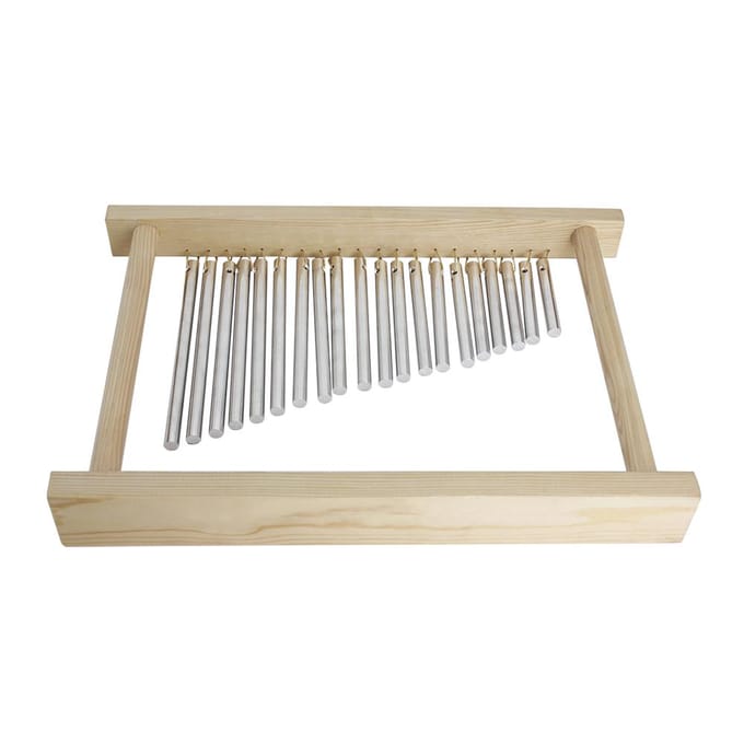 20-tonige tafelblad bar chimes 20 maten enkelvoudige rij muzikaal percussie-instrument met houten standaard stok goud
