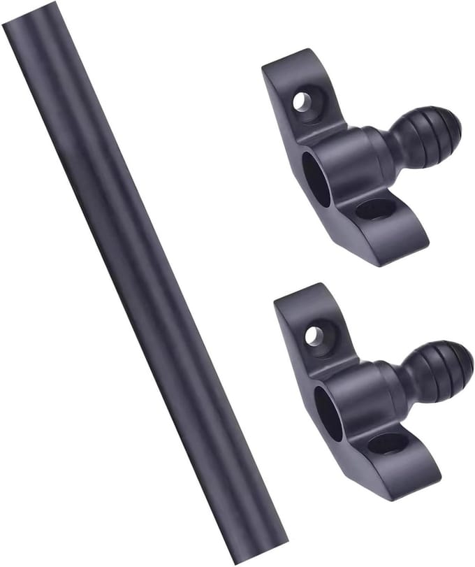 Traploperstangenset - Tapijt Bevestiging - Trap Installatie - Massief Messing Constructie - 97 Cm - Zwart