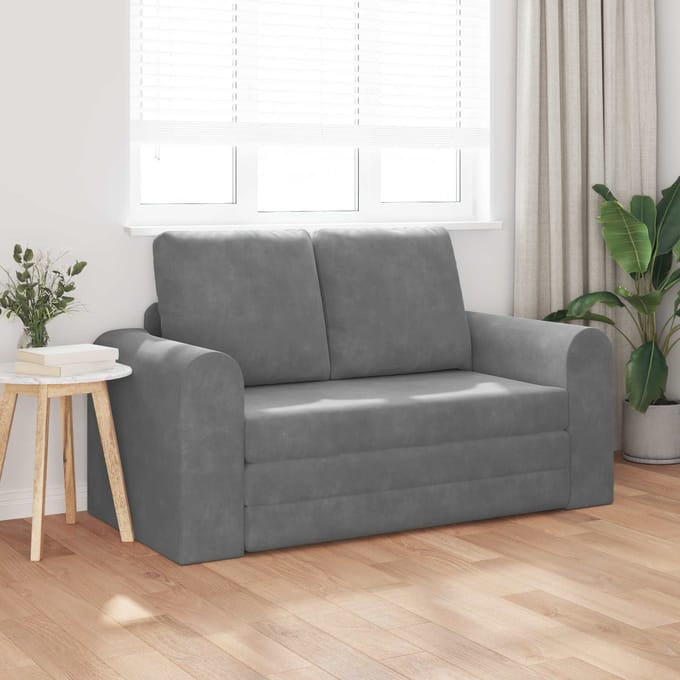 vidaXL - Slaapbank - Donkergrijs - 148 - x - 71 - x - 83 - cm - Fluweel