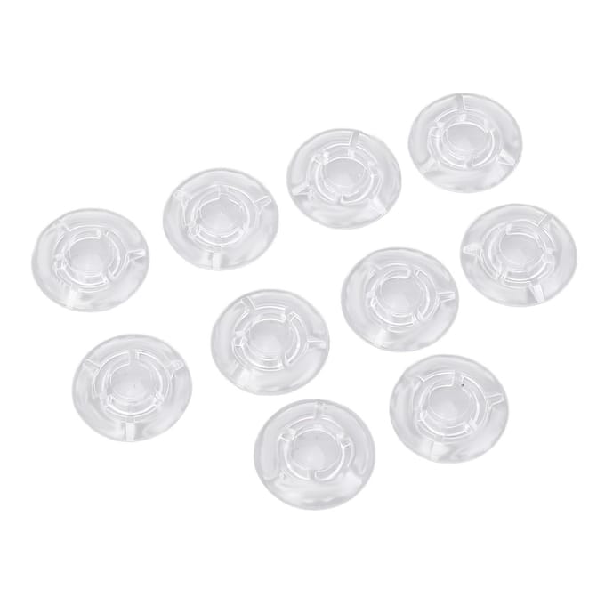 10 Pièces Pédale d'Effet Guitare Footswitch Topper ABS Transparent Pédale Simple Footswitch Topper 10mm white