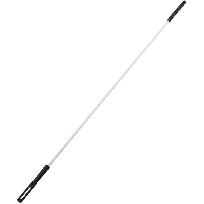 Trombone stalen schoonmaakstaaf, stok, plastic handvat, accessoireonderdeel white
