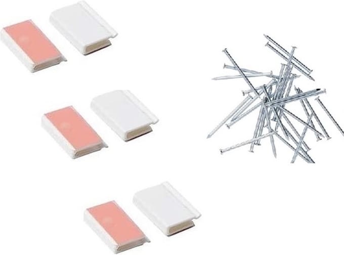 Qwality® Losse Set Accessoires voor bevestiging Qwality Raamhor op Dakraam - Windclips - Spijkertjes