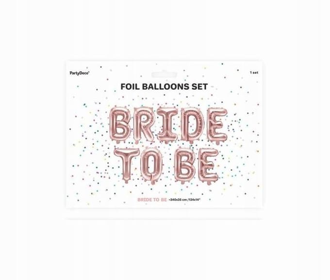 Partydeco - Folieletters Bride To Be Rose Gold