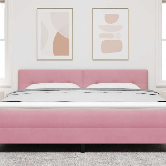 vidaXL - Hoofdbord - Roze - 180 - cm - Fluweel