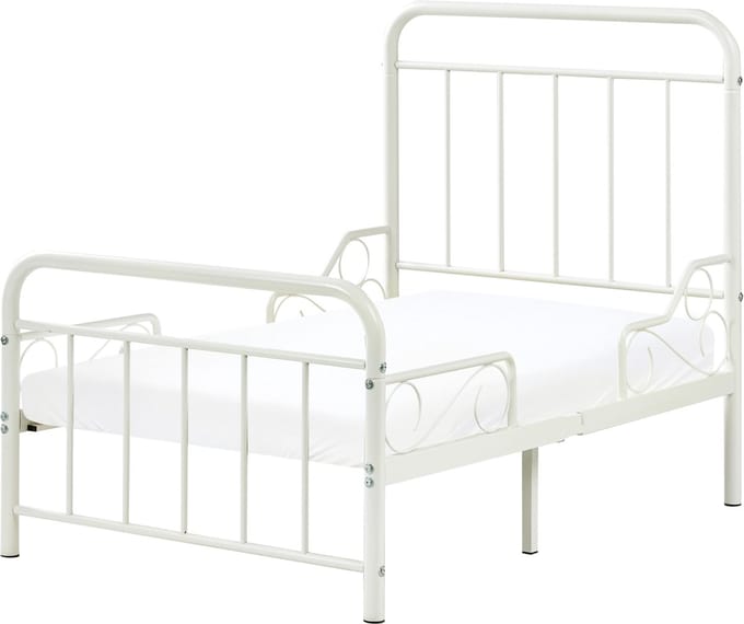 ANAIS - Kinderbed uitschuifbaar - Off-white - 90 x 200 cm - IJzer
