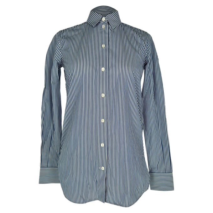 Celine Classic gestreept overhemd van blauw katoen