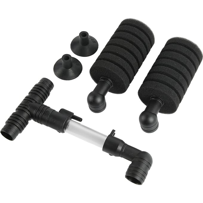 Aquarium Bio Sponsfilter Dubbele Kop Geoxygeneerd Hoge Dichtheid Poreus Mini Visbak Luchtfilter black