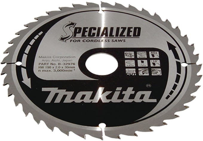 Makita SPECIALIZED Zaagblad 190x30x40T - B-32976