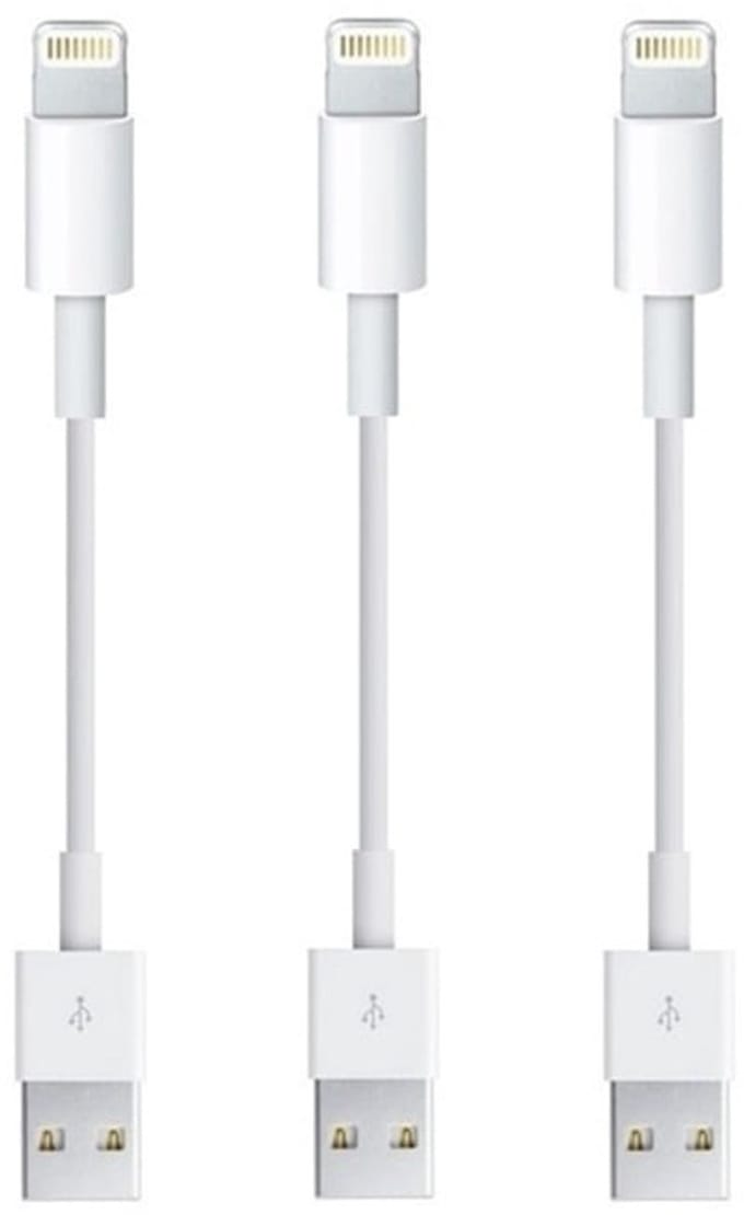 3 stuks OneOne 0,2m laadkabel. OneOne USB Lightning kabel met E75 chip. Oplaadkabel snoer past op Apple iPhone 12 Pro (Max), iPhone 13, iPhone 13 Mini, iPhone 13 Pro (Max), iPhone 14, iPhone 14 Plus, iPhone 14 Pro (Max)