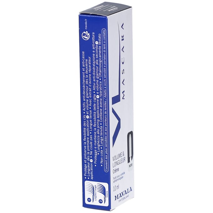 Mavala, Mascara, Volume & Length Creamy, Black, 32 oz (10 ml) white
