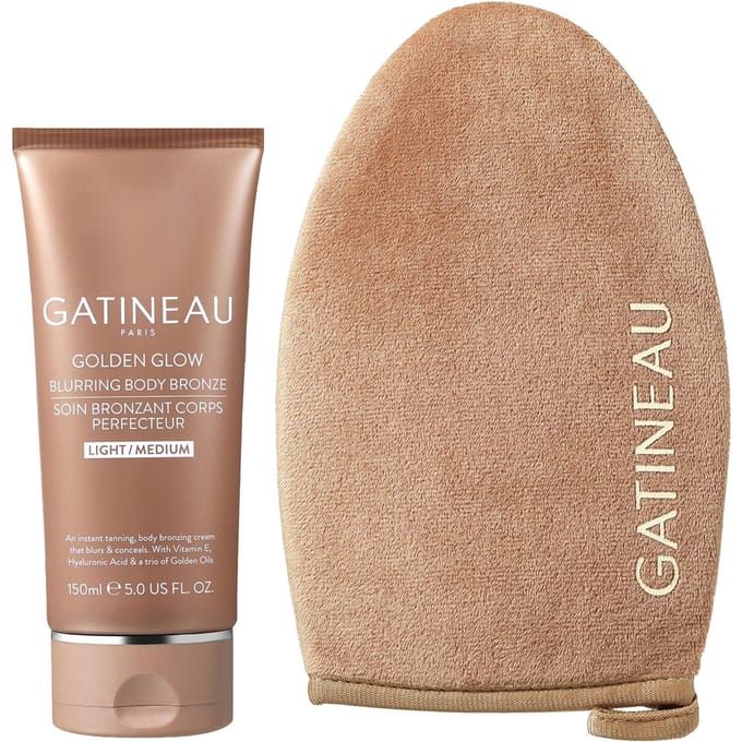 Gatineau Golden Glow Blurring Body Bronze Light Medium & Luxury Tanning Mitt Duo