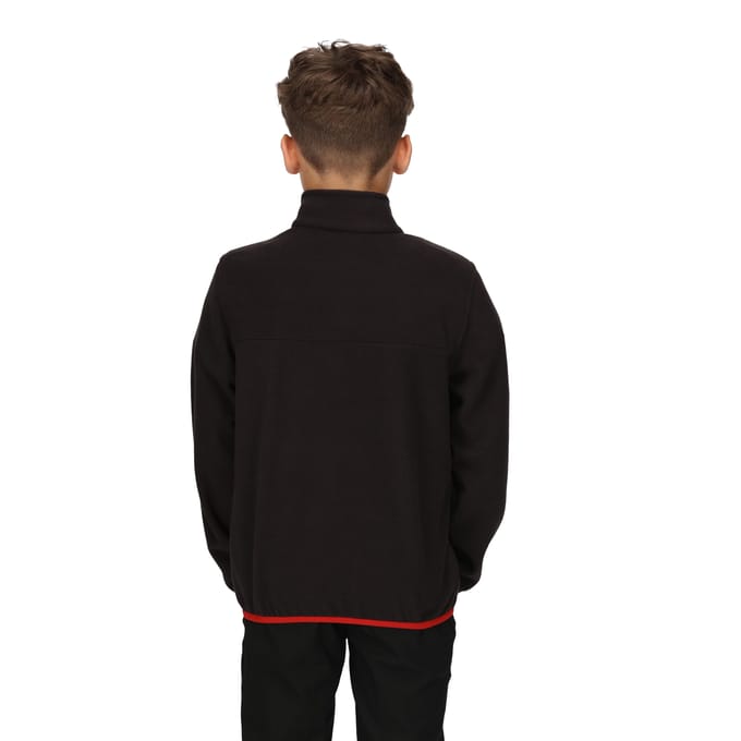 Regatta Kinder/Kids Microfleece Half Rits Fleece (Zwart)