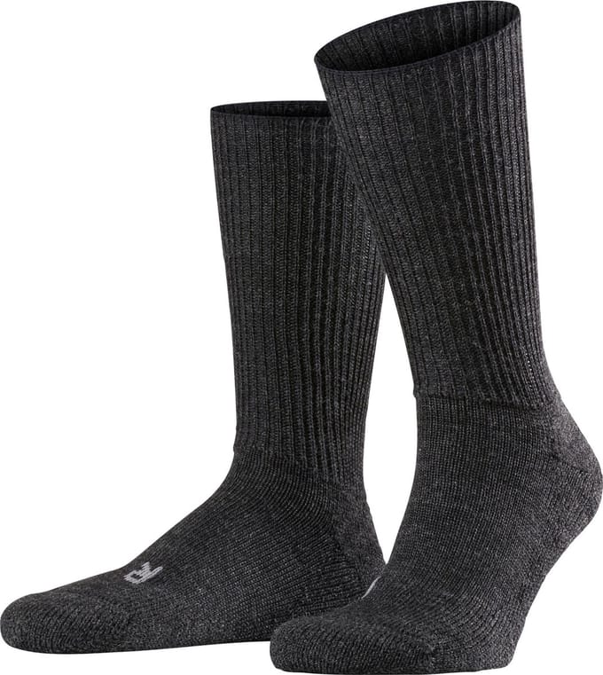 FALKE Walkie Ergo eenkleurig wol functioneel materiaal sokken unisex grijs - maat 42-43