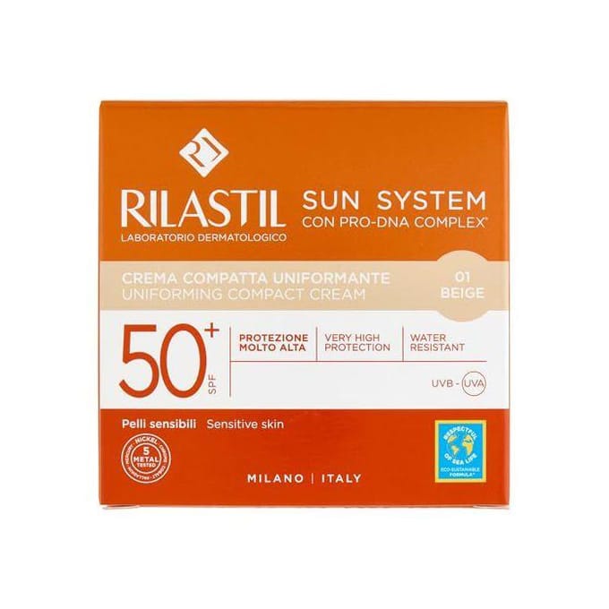 Compact foundation - Rilastil - Sun Sys Ppt 50+ - Beige - Hoge dekking - SPF 50 beige