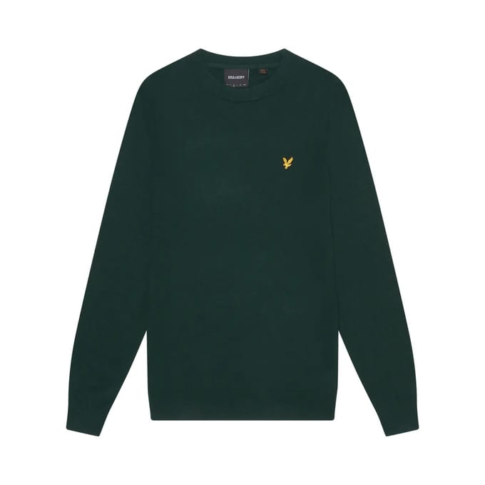 Ronde hals trui van merinowol katoen Lyle & Scott