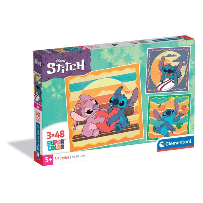 Clementoni - Puzzel - 3x48 Stukjes - Square Stitch Thema - Puzzel Voor Kinderen - Vanaf 5 Jaar