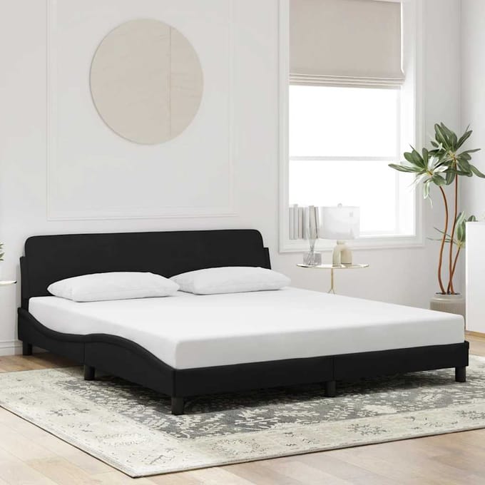 vidaXL - Bedframe - "Dover" - 180x200 - cm - fluweel - zwart