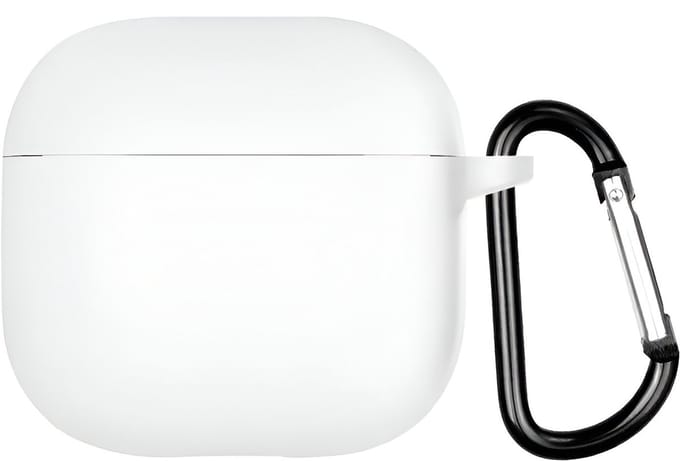 Studio Air® Airpods 4 Hoesje - Met Haak - Soepele Siliconen Case - Wit