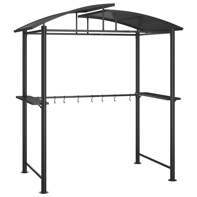 vidaXL - Barbecue-overkapping - 210x114x230 - cm - staal - antracietkleurig
