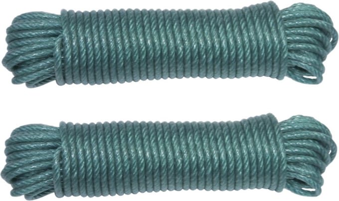 AMIG paracord touw - 2x - 10 meter - D5mm - 110kg - PE/PVC - groen