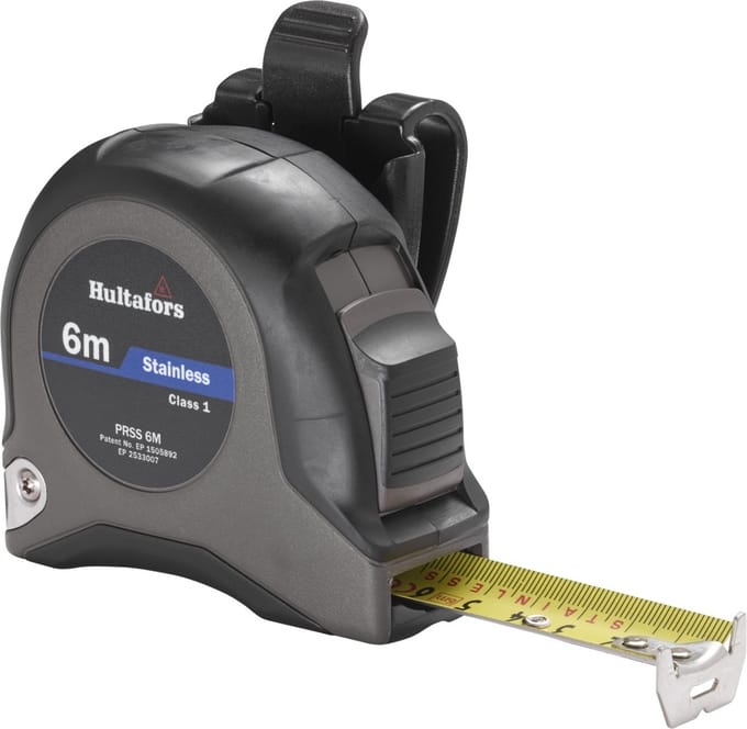 Hultafors Rolbandmaat PRSS 6 meter RVS - HU350503