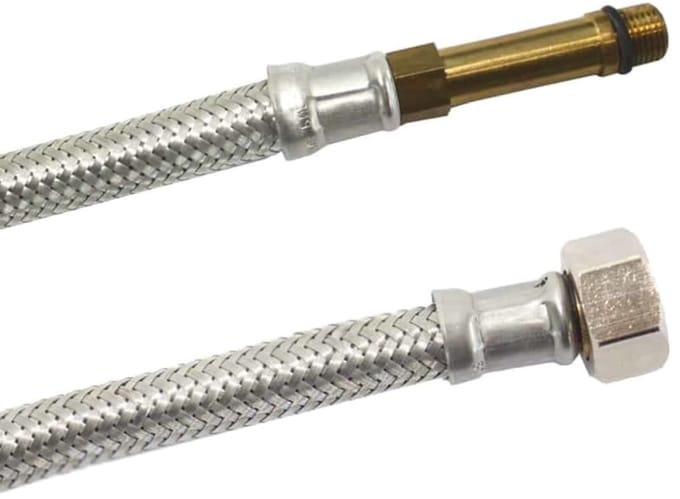 Flexibele waterslang DN8, 1000mm, RVS waterslang