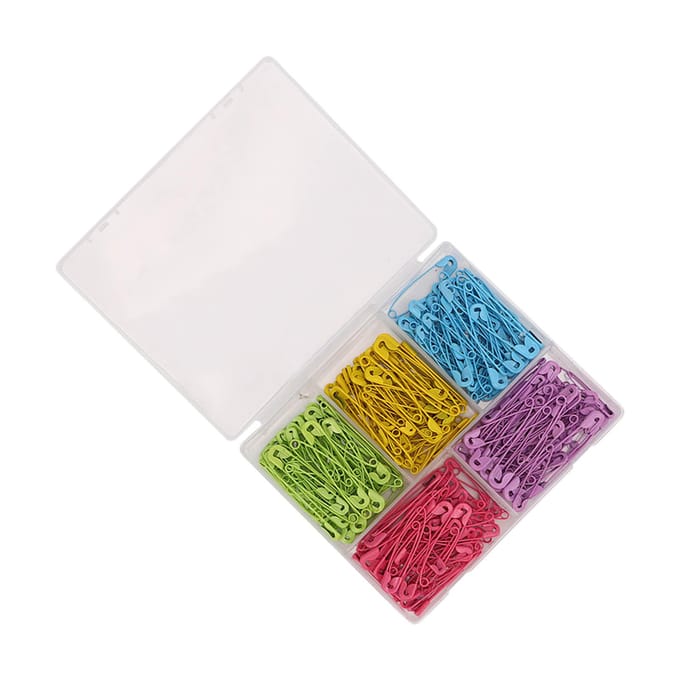 Épingles de sûreté Fil d'acier Sûres Robustes Colorées Combinaison Épingle d'étiquette pour Fabrication de bijoux DIY Vert clair gray