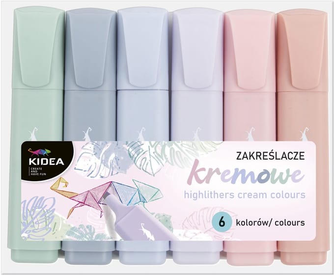 KIDEA Crème Kleurmarkers - 6 Pastelkleuren