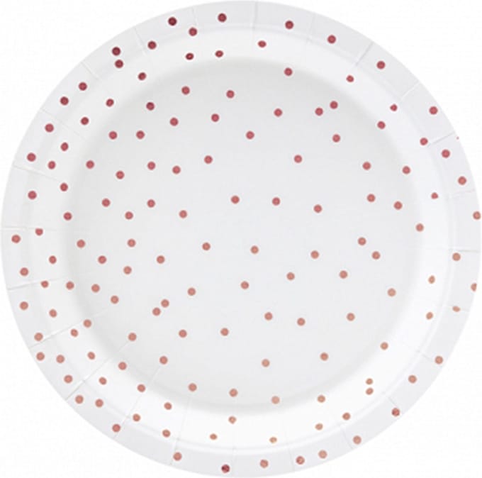 Borden Polka Dots rose Gold (6 stuks)