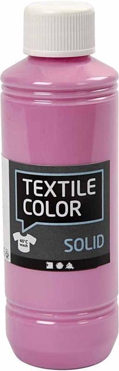 Textielkleur, dekkend, roze, 250 ml/ 1 fles