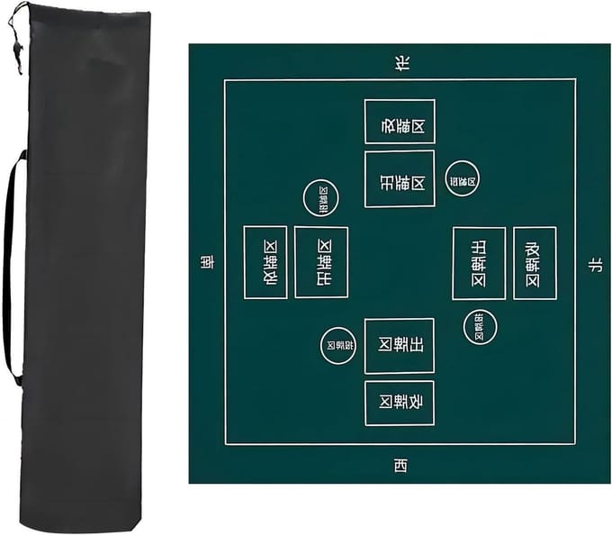 Pokertafelblad - Spelmat - Spelplezier thuis - Antislip & geluiddempend - 90x90cm - Groen