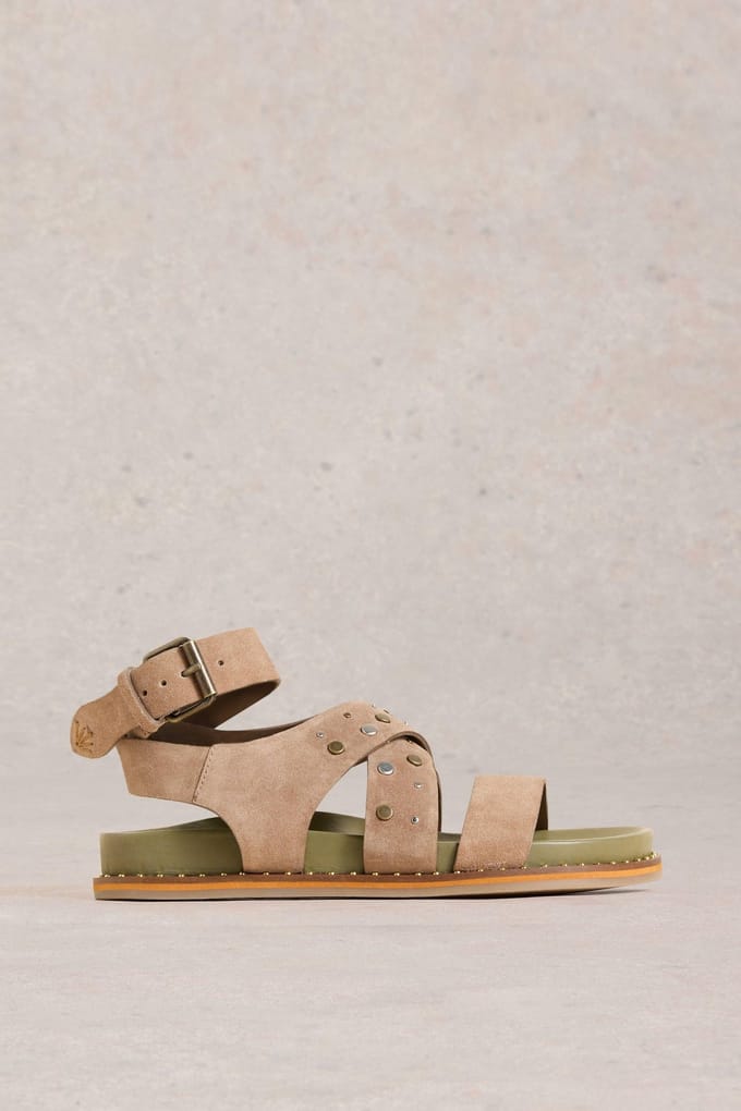 White Stuff Gladiator Footbed Sandal Brown Multi Taglia: 4 | Infradito Outlet | Donna | Marrone