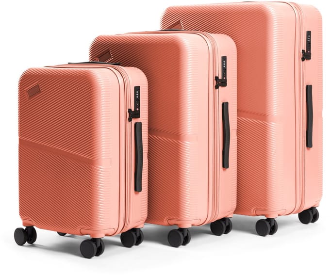 AttitudeZ Crossline Reiskoffer Set Sunrise Peach - TSA slot