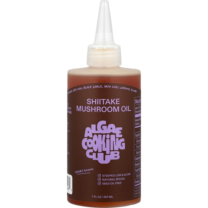 Algen Kookclub, Shiitake Paddenstoelolie, 207 ml (7 fl oz) white