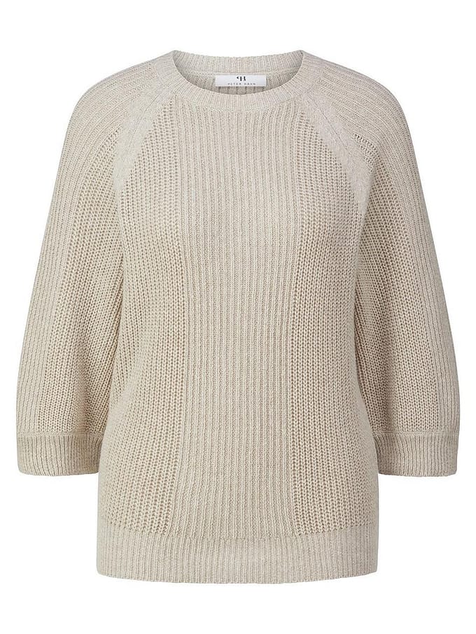 Trui ronde hals Van Peter Hahn beige