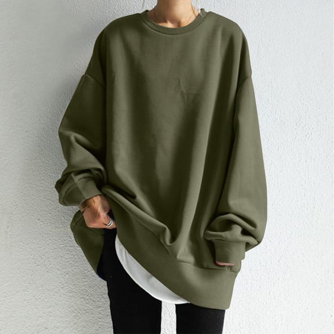 Winter Nieuwe Dames Pullover Ronde Hals Losse Sweat 5XL