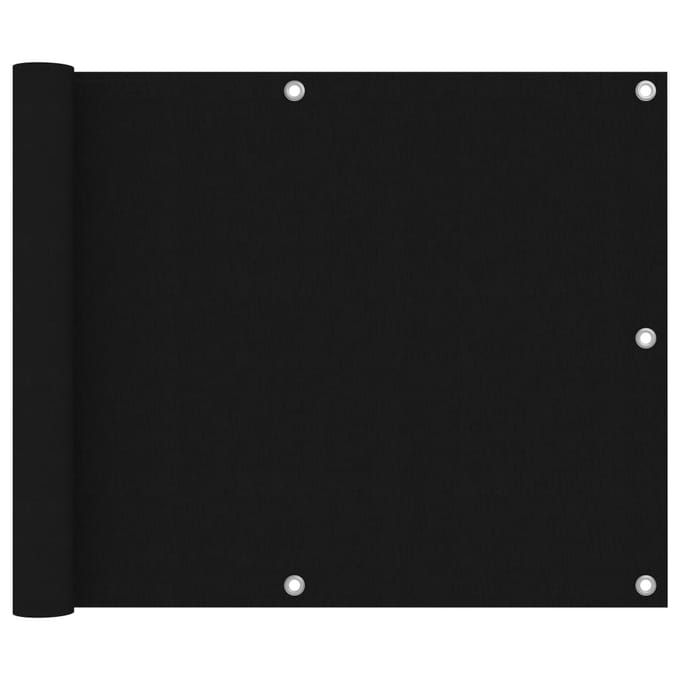 vidaXL - Balkonscherm - 75x400 - cm - oxford - stof - zwart
