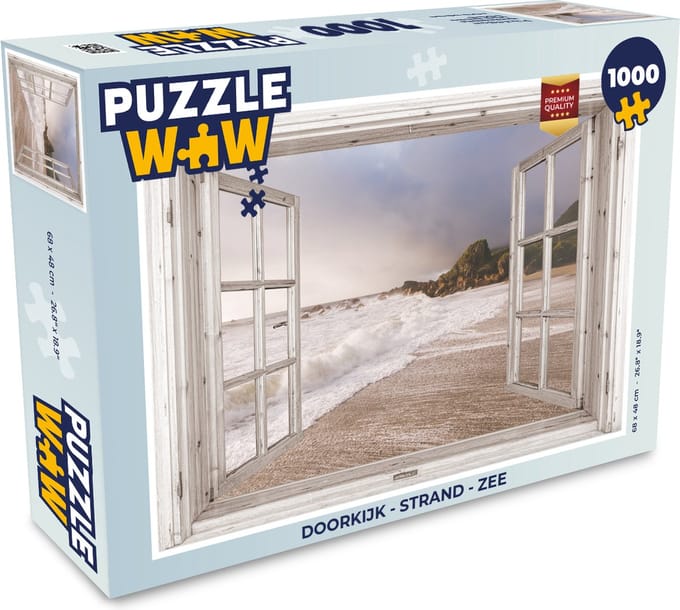 Puzzel Doorkijk - Strand - Zee - Legpuzzel - Puzzel 1000 stukjes volwassenen