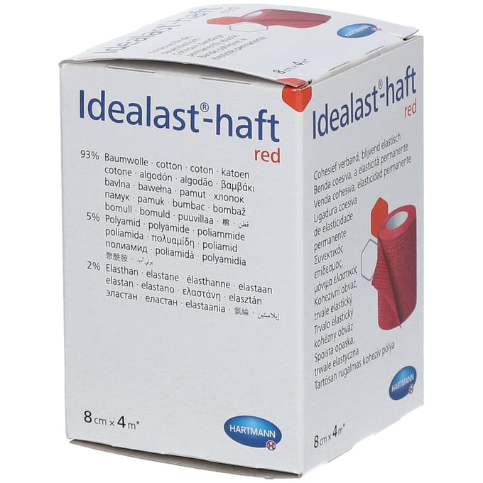 Hartmann Idealast-haft Rood 8cm x 4m 931097 1 Verband