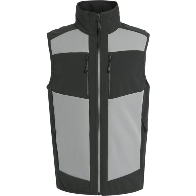 Regatta Heren E-Volve Colour Block Softshell Bodywarmer (Mineraalgrijs/antraciet)