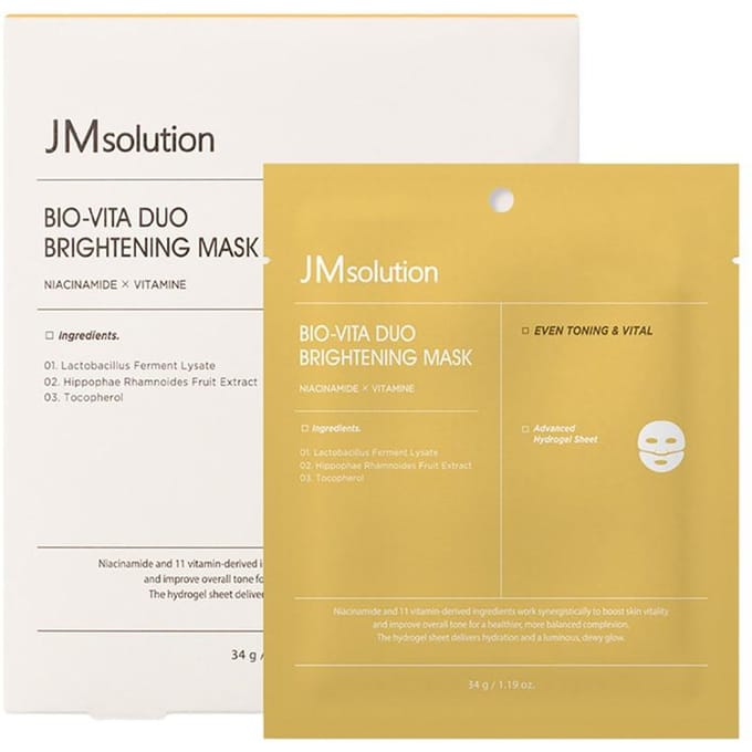 [JM Solution] Masque Éclaircissant Bio-Vita Duo 34g*4EA