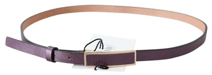GF Ferre Vrouwen Gold Logo Buckle Taille Leder Skinny Riem