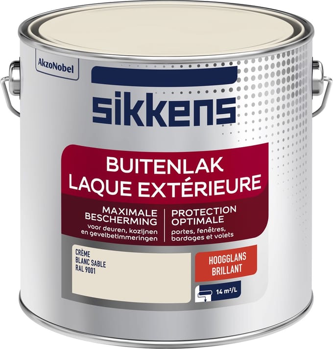 Sikkens - Buitenlak Hoogglans - Ral 9001 - 2,5 L