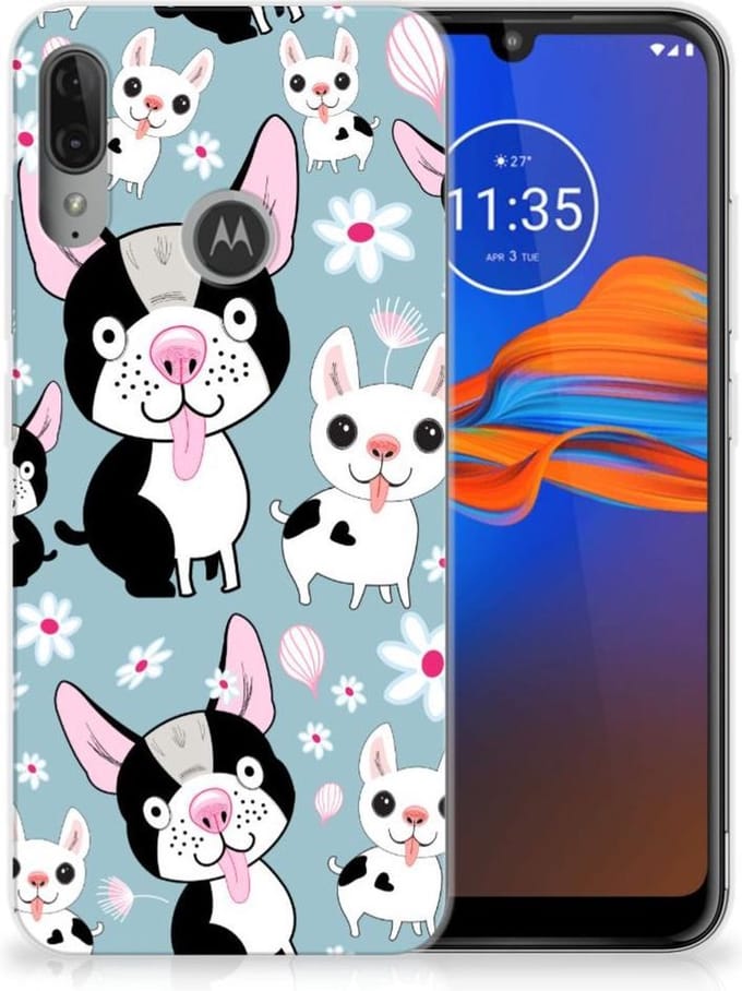 Motorola Moto E6 Plus TPU Hoesje Hondjes