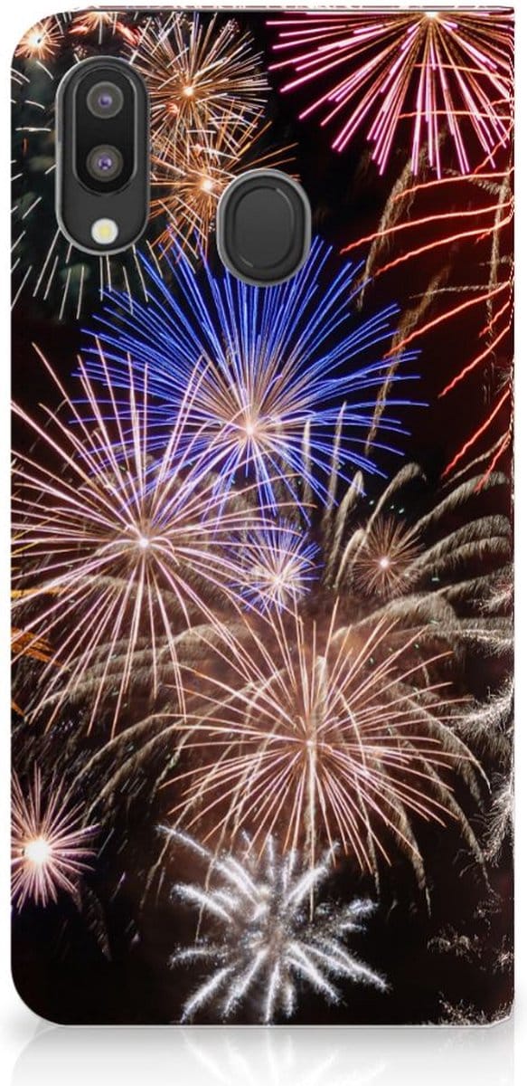 Samsung Galaxy M20 Hippe Standcase Vuurwerk