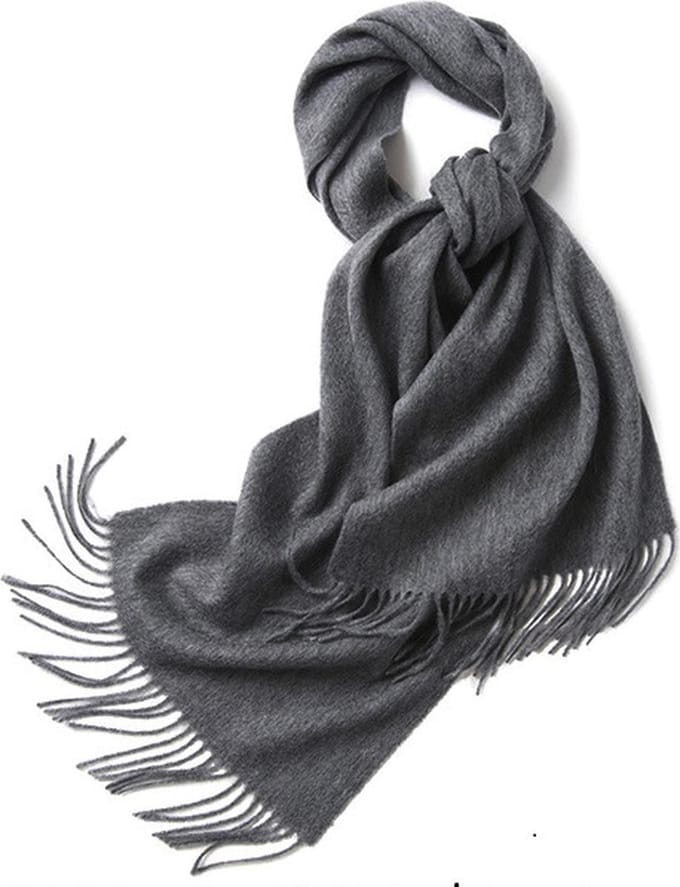 Wollen Sjaal - Sjaal Dames - Sjaal Heren - Unisex Sjaal - Grijs