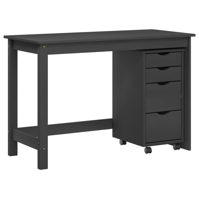 vidaXL - Bureau - en - rolkast - set - MOSS - 2 - st - Grijs