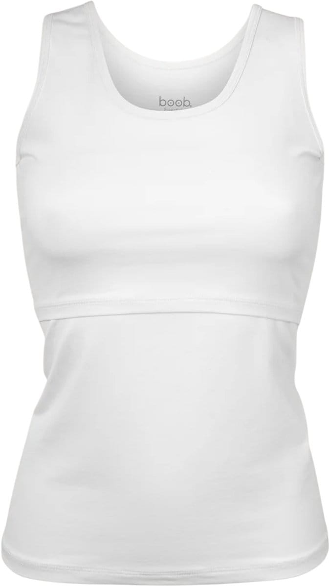 Boob Design - Essential Voedingshemdje - Aanpasbare fit - Biologisch Katoen - Wit - Maat M