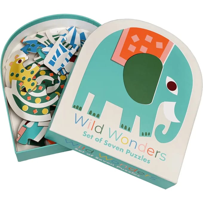 Set van zeven puzzels Rex London Wild Wonders