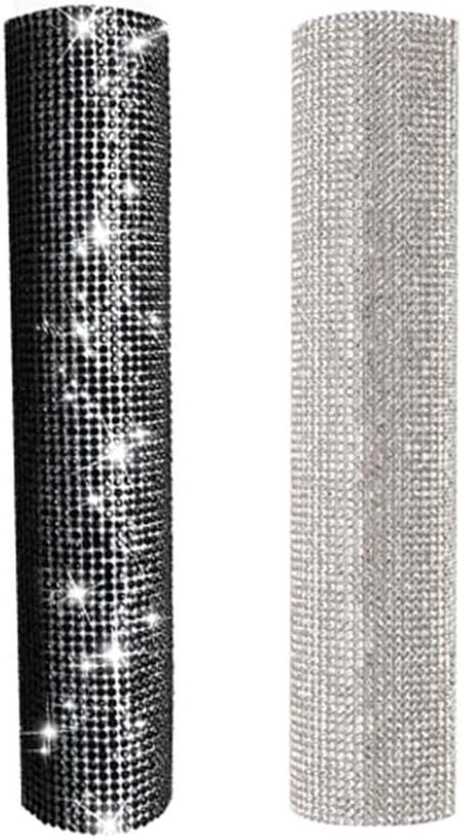 Microfoon Handgreep - Hoesje Mouw - Optreden Verbeteren - Versierd met Strass - 25 x 8 x 2 cm